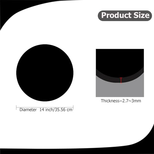 Image of 2 Pack Round Acrylic Sheet, 2.7~3mm Thick Acrylic Plastic Sheets Plexiglass Boards for Laser Cutting and DIY Craft Projects (Opaque Black, 14 Inch Diameter)
