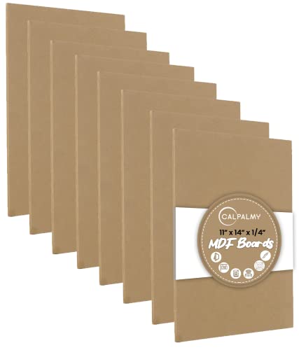 (8-Pack) Calpalmy 11” X 14” Mdf Boards - 1/4” Thick Boards For Carpentry, Interior Design, Hobby Crafts, And More - With Smooth, Unfinished Sides And Sanded Edges #TOP7