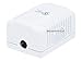 Monoprice Cat6 RJ45 Surface Mount Box - UL Listed, 1-Port, Dual IDC, 110D or Krone Type, 50u, TAA, No Logo, White
