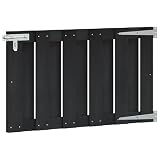 vidaXL Puerta de jardín 100 x 60 cm WPC y Aluminio Negro,
