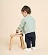 Petit Bateau A0BFT Langarm-Cardigan Baby Jungen Herbier 3 Jahre