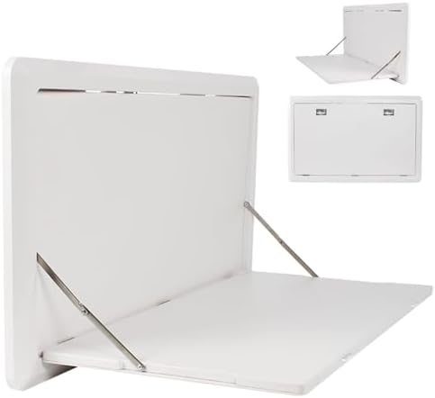 Portable Folding Picnic Table for RV & Caravan - 31.5"x17.7" Wall Mount Dining Desk, Flip Down Floating Table, Ideal for Camping & Outdoor Use (Black)