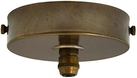 Brass CEILING ROSE single outlet | 1 point cable entry for PENDANT LIGHT or SWAG ceiling light | INDUSTRIAL lighting retro VINTAGE decor