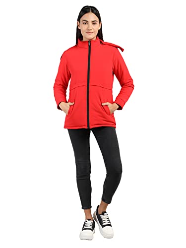 Image of CHKOKKO Women's Winter Quilted Jacket Red - Polyester, Standard Length, M