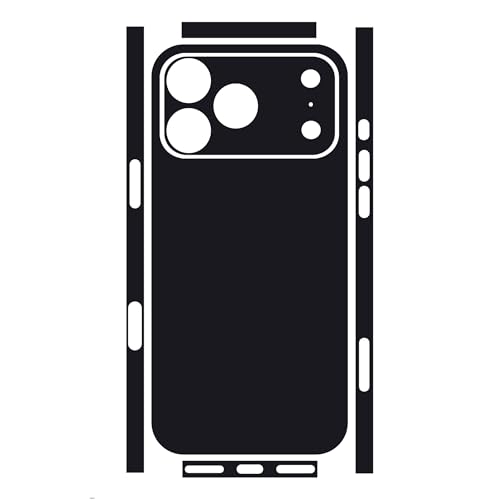 Skin Wrap para iPhone 15 16 17 Pro Max protector de vinilo negro de cámara 2