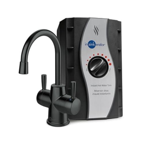InSinkErator Stainless Steel Tank, HC250MBLK-SS HOT250 System, 2-Handle Drinking Faucet in Matte...