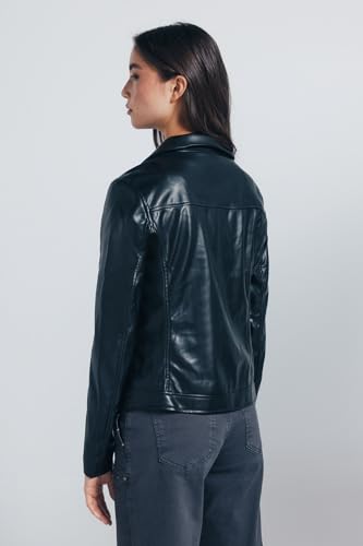 Chaqueta biker fitted para mujer Springfield con bolsillos y forro con solapas 5