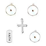 SEIRAA 5PCS Mustard Seed Charms for Jewelry Making DIY Crafts Christian Gifts for Women Girls (Mustard Seed DIY)