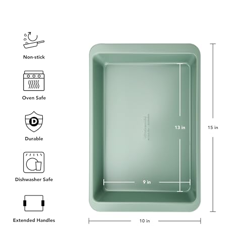 KitchenAid Nonstick Aluminized Steel Cake Pan, Dishwasher Safe, Cardamom, 9 x 13 Inch by KitchenAid - Image 2
