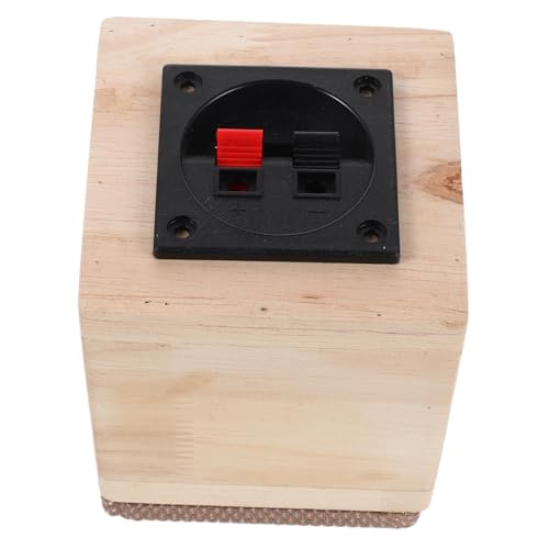 Amosfun Caisson De Basses pour Voiture Boîtier Audio Bois Enceinte pour Autoradio Caisson De Haut-Parleur pour Camion Système Audio Automobile