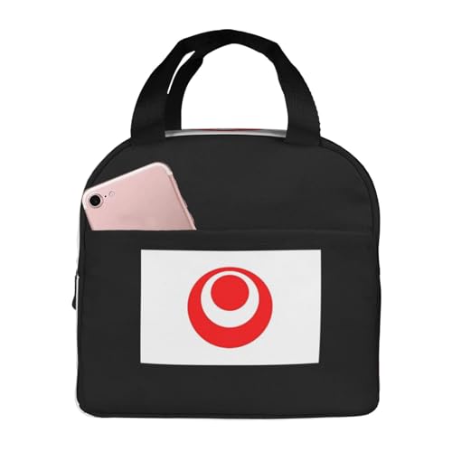 Okinawa Prefecture Flag Lunch Bag for Women Adults Men Insulated Lunch Box, Leakproof Cooler Food Containers Reusable High Capacity Lunch Tote Bags for Work/Travel/Office