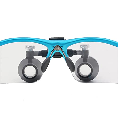 Lupa Binocular Lupa Dental 2.5X con Gafas ultraligeras Protección de Gafas de Larga Distancia de Trabajo (Color : B, Size : One Size)