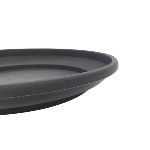 Oakland Gardens 20cm Plant Pot Saucer Round Strong Plastic Base Water Drip Tray Saucers, Black Colour| Size 20cm| Pack of 1 - Image 2