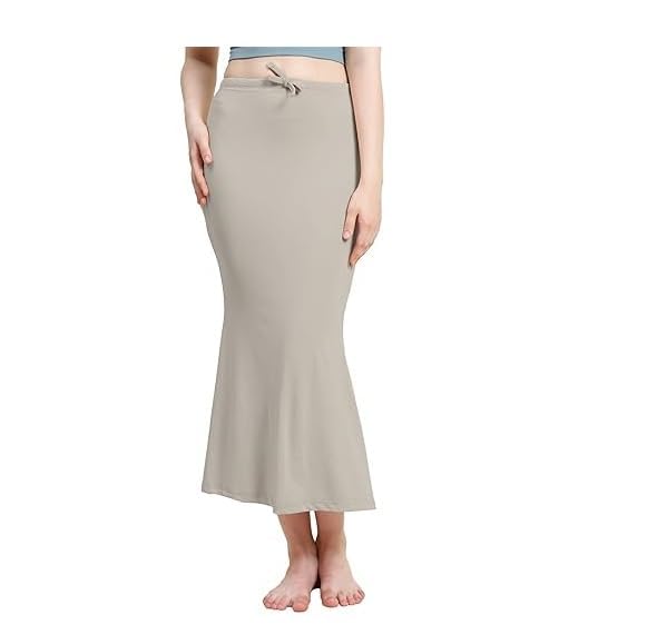 Image of Women's Soft Comfy Pleated Saree Fishcut I Saree Shapewear Flare Petticoat for Women, Lycra Cotton Blended, Petticoat, Skirts for Women, Shape Wear Dress for Saree