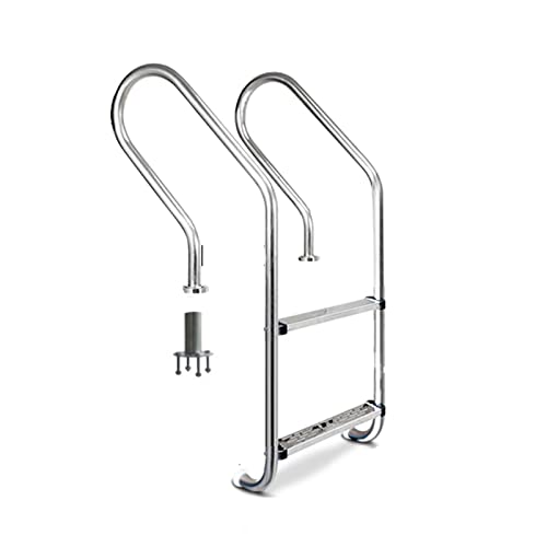 Escalera para piscina de 2 peldaños de acero inoxidable miniatura 1