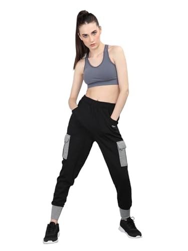 Image of CHKOKKO Women High Rise Gym Wear Sports Fitness Relaxed Track Pant