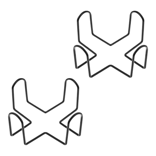 Lot de 2 supports de dessous de verre en métal pour dessous de verre, porte-gobelet carré noir, support de boisson, support de table à manger, tapis de tasse, accessoires de bar, ustensiles de cuisine