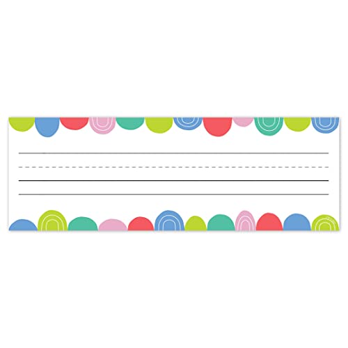 Plates de Nom Rainbow Drops 24x8cm Creative Teaching Press paquet de 36