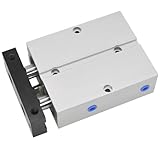 VQRINWIEL Pneumatischer Zylinder aus Aluminiumlegierung, 10 mm Bohrung, 10/15/20/25/30/35/40/45/50/60/70/75/80/90 mm Hub, 1 Stück(TN10-15)