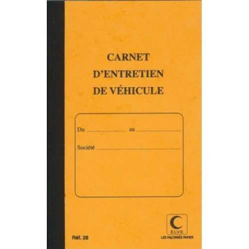 Lot de 5 Carnet Entretien du véhicule - 13x21 - 32 p.