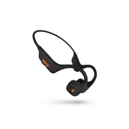 Image of Orange Bone Conduction Headphones, with Magnetic Charger