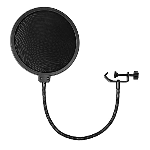 Kit Estudio Microfone Condensador Profissional Completo Preto e Dourado