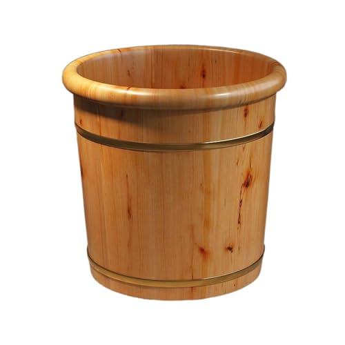 Tina de remojo para pies de madera con cubierta aislante