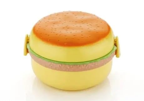ME_Burger Shape Lunch Box for Kids - Fun School Tiffin Box for Boys & Girls (Pack-1)-image-1