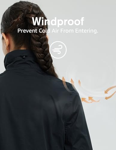 fit space Women's HydroLite Golf Jacket Waterproof 20K Rain Jacket Lightweight Stretch for Outdoor Activities4