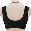 Daisy Bras for Older Women No Underwire Front Closure Comfort Senior Wireless Snap Closing Bra Black 40C