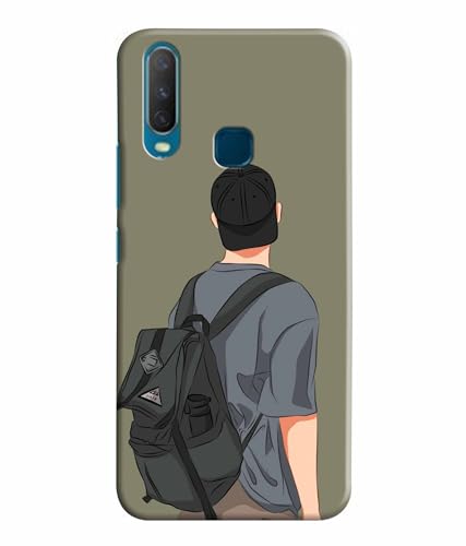 Image of School Boy College Boy Printed Hard Back Case Cover & Compatible for Vivo Y12 / Vivo Y15 / Vivo Y17 / Vivo U10 (Multicolor) - D1813