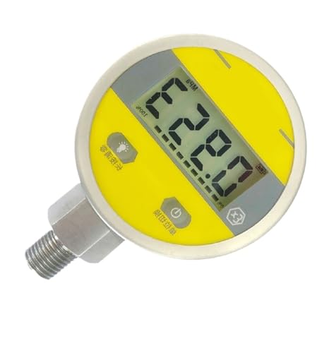Manómetro digital industrial 1MPa alimentado por batería para presión de aceite y aire
