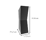 Voltman VOM069313 VOM069313 lampa ścienna, przewodowa, do użytku na zewnątrz, model Rio-500 lm-3000 K-IP65, wyjście czarne