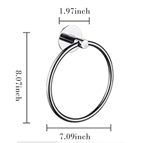 Porte-serviettes de salle de bain auto-adhésif rond - 3