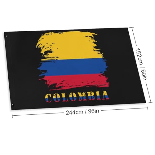 Drapeau vintage colombien grand format esthétique rétro supérieure