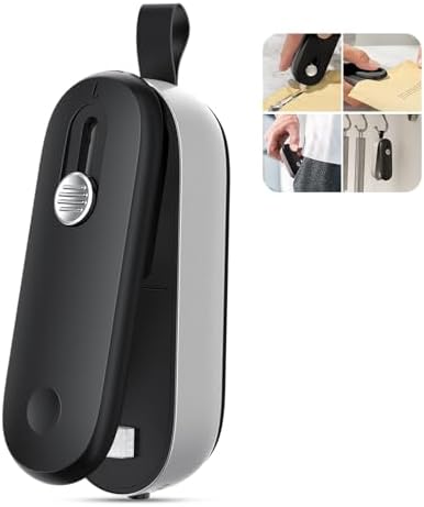 ODSD 2 in 1 Mini Bag Sealer - Heat Seal & Cutter with Lanyard, Po...