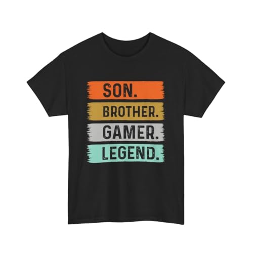 NGTDXZAES Son Brother Gamer Legend Fun Gaming Tee Ultimate Player Shirt Black XXL