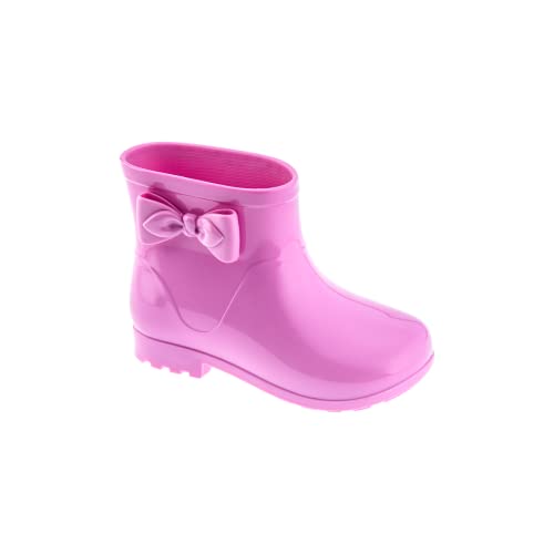 Bota Galocha Infantil Laço Proteção Chuva Impermeável Coturno Menina (Maxi Glitter Prata, br_footwea