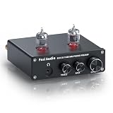Fosi Audio BOX X4 Préamplificateur Phono à Tubes HiFi, Préamplificateur à Tubes Hi Fi, Gain Stéréo Audio Phono Audiophile