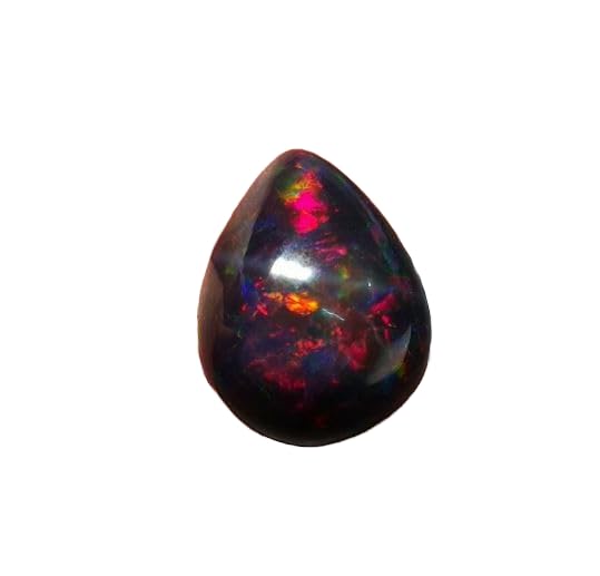 Opale noire éthiopienne AAA 21x16,5mm cabochon naturel pour création de bijoux