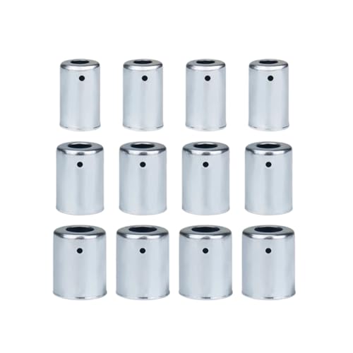 Xwang store 12 Uds #6#8#10#12 A/C Casquillo De Engarzado De Acero Metálico For Casquillos De Engarzado De Manguera Hidráulica De Barrera Estándar/reducida(R12)