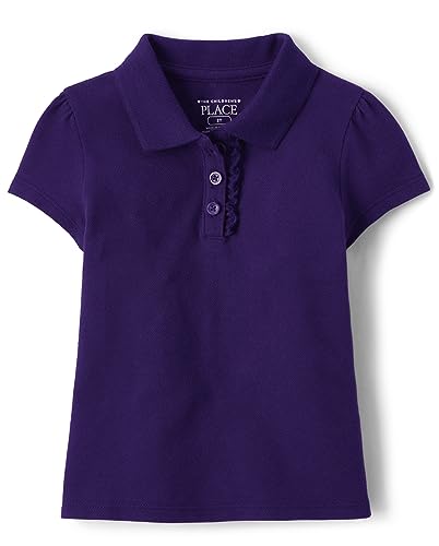 Image of The Children's Place Girls and Toddler Short Sleeve Ruffle Pique Polo