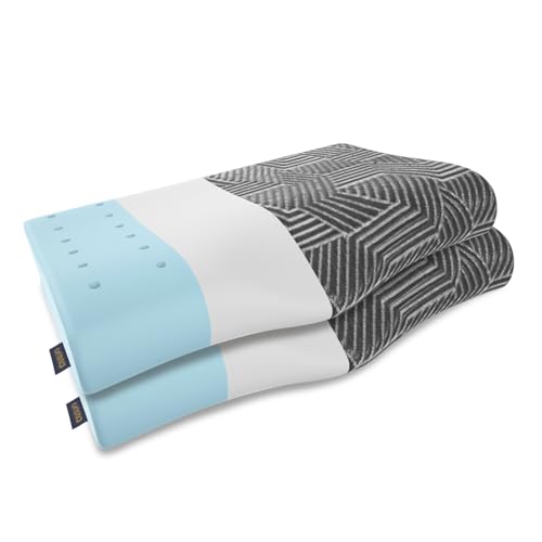 Image of ORISTA Advance Gel Blended Cervical Memory Foam Pillow | 2 Year Warranty |Orthopedic Neck & Shoulder Support Pillow for Sleeping |Improves Posture & Spinal Alignment | 23 x 14.5 x 4.5 Inch | Set of 2