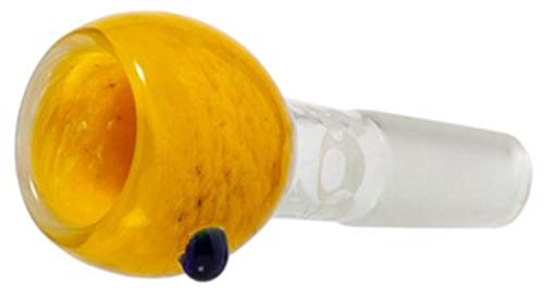 Boost Bong-Zubehör: Wasserpfeifen-Kopf, Glas-Kopf | NS 14 (14,5 mm) | BOROSILIKATGLAS, gelb | Fumed Glass Bowl | von… – Bild 3