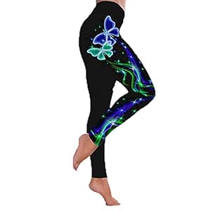 Nieuwe Dames Vlinder Digitaal Afdrukken Sport Yoga Fitness Slim Leggings