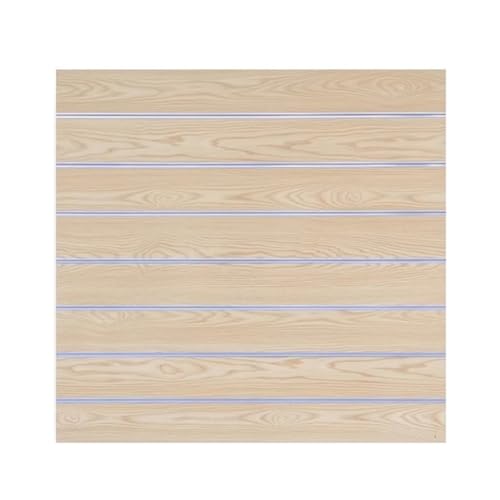 YJEUZCD Horizontal Slatwall Panels Für Mauer, Lamellen Verkleidung Garage Wand Veranstalter, Handwerk Lagerung Organisation Slatwall Panel, Wand Lagerung Systeme(Beige,5pcs-122x122 cm/48x48 in)