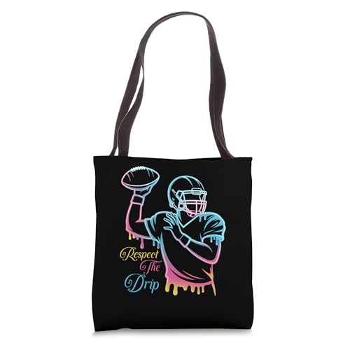 Football Quarterback Respect The Drip Tote Bag