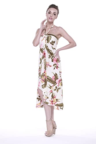 Image of Women's Hawaiian Luau Halter Dress in Signature Prints