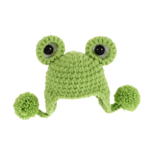 Kisangel Woolen Doll Hat Cute Cartoon Design Mini Knitted Headwear for Dolls Party