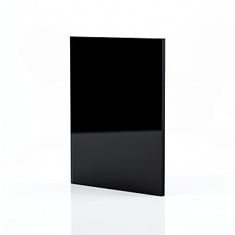 Acrylic Sheet, Opaque Black, 3/16" x 12" W x 24" L